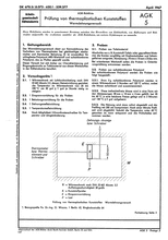 AGK-Richtlinie; Prüfung von thermoplastischen Kunststoffen; Warmdehnungsversuch