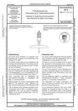 Prüfmittelüberwachung - Prüfanweisung für Tiefenmessschrauben