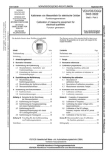 Kalibrieren von Messmitteln für elektrische Größen - Funktionsgeneratoren