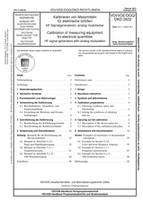 Kalibrieren von Messmitteln für elektrische Größen - HF-Signalgeneratoren, analog modulierbar