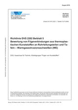 Assessment of defects in joints between thermoplastics on piping parts and panels - Hot-gas extrusion welding (WE)