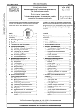 Umweltmeteorologie - Messwertgestützte Turbulenzparametrisierung für Ausbreitungsmodelle