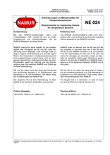 Requirements on measuring inserts for temperature sensors
