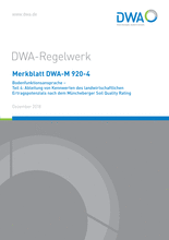 Bodenfunktionsansprache - Teil 4: Ableitung von Kennwerten des landwirtschaftlichen Ertragspotenzials nach dem Müncheberger Soil Quality Rating