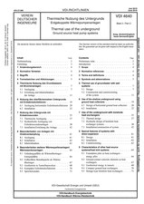Thermische Nutzung des Untergrunds - Erdgekoppelte Wärmepumpenanlagen