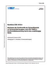 Demonstration of conformity as welding manufacturer for rail-vehicle construction according to EN 15085-2 - Conformity assessment by an independent body