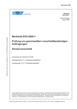 Testing of welded wear-resistant depositions - Abrasive wear