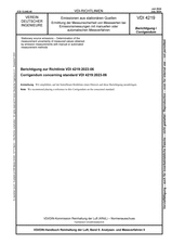 Emissionen aus stationären Quellen - Ermittlung der Messunsicherheit von Messwerten bei Emissionsmessungen mit manuellen oder automatischen Messverfahren; Berichtigung zur Richtlinie VDI 4219:2023-06