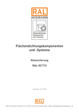 Flächendichtungskomponenten und -Systeme - Gütesicherung
