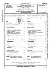 Umweltmeteorologie - Modelle zur Gasphasenchemie der Troposphäre