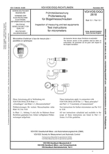 Prüfmittelüberwachung - Prüfanweisung für Bügelmessschrauben