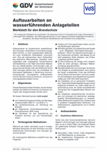 VdS Schadenverhütung - Auftauarbeiten an wasserführenden Anlageteilen - Merkblatt für den Brandschutz
