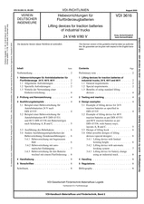 Hebevorrichtungen für Flurförderzeugbatterien 24 V, 48 V, 80 V