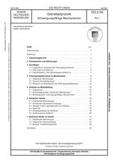 Getriebedynamik - Schwingungsfähige Mechanismen