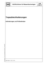 VdS Guidelines for water extinguishing systems - Pipe fasteners for metal roof - Requirements and test methods