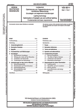 Lichttechnik - Optimierung von Tageslichtnutzung und künstlicher Beleuchtung - Grundlagen und allgemeine Anforderungen