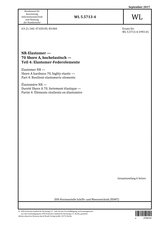 Elastomer NR - Shore A hardness 70, highly elastic - Part 4: Resilient elastomeric elements