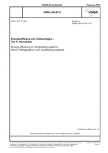 Energy efficiency of refrigerating systems - Part 6: Refrigeration in air conditioning systems