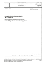 Energy efficiency of refrigerating systems - Part 6: Refrigeration in air conditioning systems