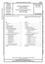 Kalibrieren von Messmitteln für elektrische Größen - Gleichstromwiderstände