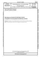 Schwingungsdämpfer und Schwingungstilger - Schwingungsdämpfer - Grundlagen, Kenngrößen, Realisierung, Anwendung - Berichtigung zur Richtlinie VDI 3833 Blatt 1:2014-09