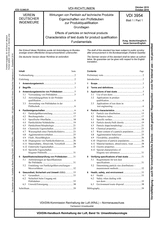 Wirkungen von Partikeln auf technische Produkte - Eigenschaften von Prüfstäuben zur Produktqualifikation - Grundlagen
