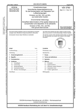 Umweltmeteorologie - Vereinfachte Abstandsbestimmung für die Konzentration und Deposition von Luftbeimengungen - Emission von NOₓ, SO₂ und NH₃ aus bodennahen Quellen
