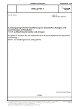Program of services for the maintenance of technical systems and equipment in buildings - Part 1: Air handling devices and systems