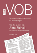 Produktabbildung: VOB Teil B - DIN 1961 - Abreißblock