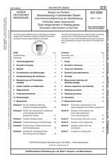 Messen von Partikeln - Staubmessung in strömenden Gasen - Gravimetrische Bestimmung der Staubbeladung