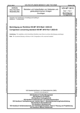 Betreiben und Instandhalten von Gebäuden und gebäudetechnischen Anlagen - Grundlagen - Berichtigung zur Richtlinie VDI-MT 3810 Blatt 1:2023-03