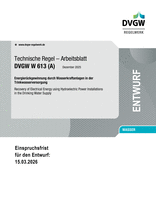 Recovery of Electrical Energy using Hydroelectric Power Installations in the Drinking Water Supply