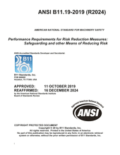 Performance Requirements for Risk Reduction Measures: Safeguarding and other Means of Reducing Risk
