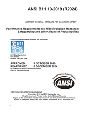 Performance Requirements for Risk Reduction Measures: Safeguarding and other Means of Reducing Risk