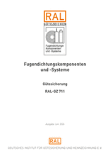 Fugendichtungskomponenten und -Systeme - Gütesicherung