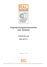 Fugendichtungskomponenten und -Systeme - Gütesicherung