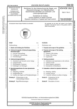 Richtlinien für die Untersuchung der Regel- und Steuereinrichtungen von Dampfturbinen - Dynamisches Verhalten von Drehzahl - und Leistungsregelungen