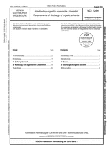 Ableitbedingungen für organische Lösemittel