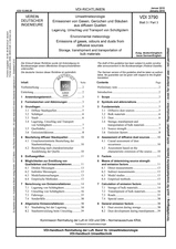 Umweltmeteorologie - Emissionen von Gasen, Gerüchen und Stäuben aus diffusen Quellen - Lagerung, Umschlag und Transport von Schüttgütern