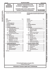 Fahrerlose Transportsysteme (FTS) - Schnittstellen zu Infrastruktur und peripheren Einrichtungen