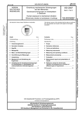 Einwirkung mechanischer Schwingungen auf den Menschen - Ganzkörperschwingungen an Arbeitsplätzen in Gebäuden