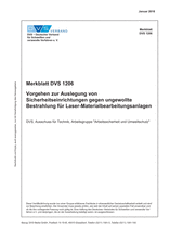 Vorgehen zur Auslegung von Sicherheitseinrichtungen gegen ungewollte Bestrahlung für Laser-Materialbearbeitungsanlagen