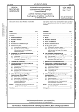 Additive Fertigungsverfahren - Güteklassen für additiv gefertigte Kunststoffbauteile