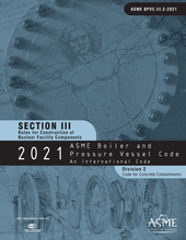 ASME Boiler and Pressure Vessel Code - Section III: Rules for Construction of Nuclear Facility Components - Division 2: Code for Concrete Containments