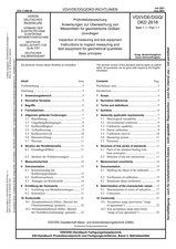 Prüfmittelüberwachung - Anweisungen zur Überwachung von Messmitteln für geometrische Größen - Grundlagen