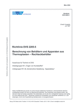 Calculation of containers and apparatus made of thermoplastics - Rectangular containers