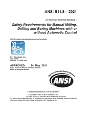 Safety Requirements for Manual Milling, Drilling and Boring Machines with or without Automatic Control
