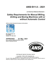 Safety Requirements for Manual Milling, Drilling and Boring Machines with or without Automatic Control