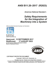 Safety Requirements for the Integration of Machinery into a System