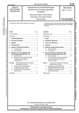 Ladungssicherung auf Straßenfahrzeugen - Berechnung von Sicherungskräften - Sonderfälle